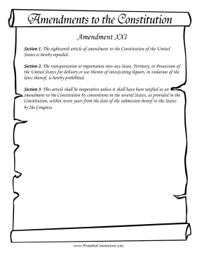 Amendment_XXI Founding Document
