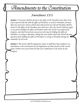 Amendment_XXII Founding Document