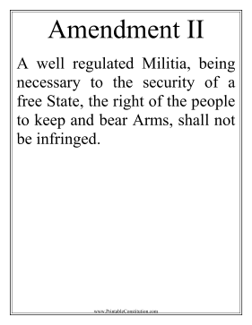 Large Print Amendment II Founding Document
