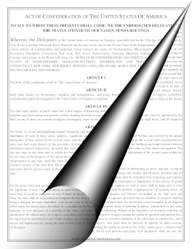 Articles Of Confederation Founding Document