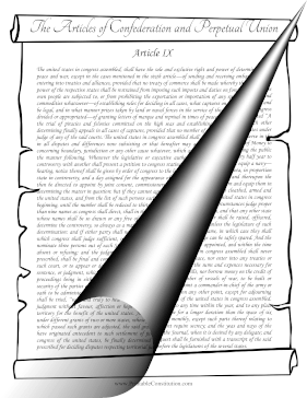 Articles Of Confederation Article IX Founding Document