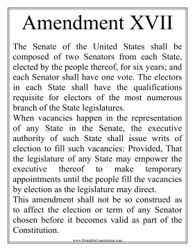 Large Print Amendment XVII Founding Document