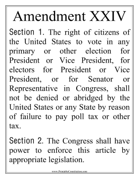 Large Print Amendment XXIV Founding Document