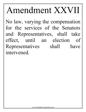 Large Print Amendment XXVII Founding Document