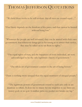 Thomas Jefferson Quotations Founding Document