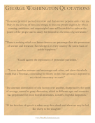 George Washington Quotations Founding Document