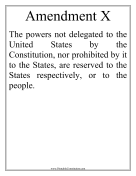 Large Print Amendment X Founding Document