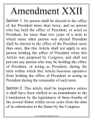 Large Print Amendment XXII Founding Document