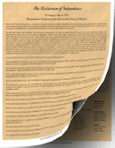 Declaration Of Independence Parchment