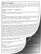 US Constitution — Large Print Founding Document